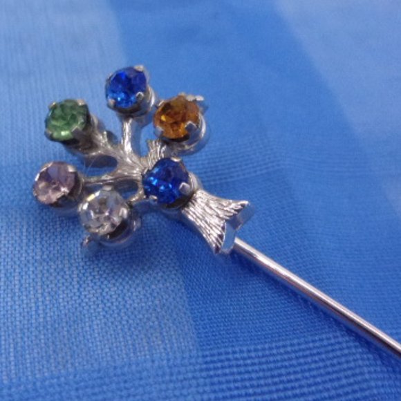 Anson Sterling Silver Family Tree Stick Pin - Picture 1 of 10